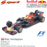 Modelauto 1:18 | Spark 18S352 | Red Bull RB14 | Red Bull Racing 2018 #33 Oostenrijk / Österreichring Modelauto 1:18 | Spark 18S352 | Red Bull RB14 | Red Bull Racing 2018 #33 Oostenrijk / Österreichring