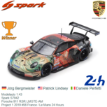 Modelauto 1:43 | Spark S7942 | Porsche 911 RSR LMGTE-AM | Project 1 2019 #56 France / Le Mans 24 Hours Modelauto 1:43 | Spark S7942 | Porsche 911 RSR LMGTE-AM | Project 1 2019 #56 France / Le Mans 24 Hours