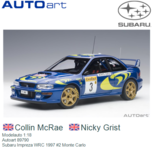 Modelauto 1:18 | Autoart 89790 | Subaru Impreza WRC 1997 #2 Monte Carlo Modelauto 1:18 | Autoart 89790 | Subaru Impreza WRC 1997 #2 Monte Carlo