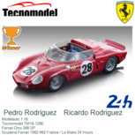 Modelauto 1:18 | Tecnomodel TM18-129E | Ferrari Dino 268 SP | Scuderia Ferrari 1962 #92 France / Le Mans 24 Hours Modelauto 1:18 | Tecnomodel TM18-129E | Ferrari Dino 268 SP | Scuderia Ferrari 1962 #92 France / Le Mans 24 Hours