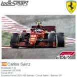 Modelauto 1:43 | Looksmart LSF1036 | Ferrari SF21 | Scuderia Ferrari 2021 #55 Bahrain / Circuit Sakhir / Bahrain GP Modelauto 1:43 | Looksmart LSF1036 | Ferrari SF21 | Scuderia Ferrari 2021 #55 Bahrain / Circuit Sakhir / Bahrain GP
