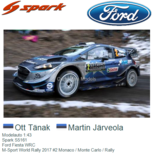 Modelauto 1:43 | Spark S5161 | Ford Fiesta WRC | M-Sport World Rally 2017 #2 Monaco / Monte Carlo / Rally Modelauto 1:43 | Spark S5161 | Ford Fiesta WRC | M-Sport World Rally 2017 #2 Monaco / Monte Carlo / Rally