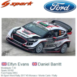 Modelauto 1:43 | Spark S5162 | Ford Fiesta WRC | M-Sport Word Rally 2017 #3 Monaco / Monte Carlo / Rally Modelauto 1:43 | Spark S5162 | Ford Fiesta WRC | M-Sport Word Rally 2017 #3 Monaco / Monte Carlo / Rally