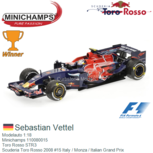Modelauto 1:18 | Minichamps 110080015 | Toro Rosso STR3 | Scuderia Toro Rosso 2008 #15 Italy / Monza / Italian Grand Prix Modelauto 1:18 | Minichamps 110080015 | Toro Rosso STR3 | Scuderia Toro Rosso 2008 #15 Italy / Monza / Italian Grand Prix