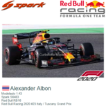 Modelauto 1:43 | Spark S6483 | Red Bull RB16 | Red Bull Racing 2020 #23 Italy / Tuscany Grand Prix Modelauto 1:43 | Spark S6483 | Red Bull RB16 | Red Bull Racing 2020 #23 Italy / Tuscany Grand Prix