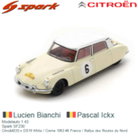 Modelauto 1:43 | Spark SF230 | Citroën DS19 White / Creme 1963 #6 France / Rallye des Routes du Nord Modelauto 1:43 | Spark SF230 | Citroën DS19 White / Creme 1963 #6 France / Rallye des Routes du Nord