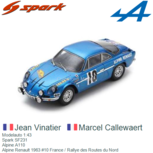 Modelauto 1:43 | Spark SF231 | Alpine A110 | Alpine Renault 1963 #10 France / Rallye des Routes du Nord Modelauto 1:43 | Spark SF231 | Alpine A110 | Alpine Renault 1963 #10 France / Rallye des Routes du Nord