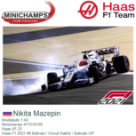 Modelauto 1:43 | Minichamps 417210109 | Haas VF-21 | Haas F1 2021 #9 Bahrain / Circuit Sakhir / Bahrain GP Modelauto 1:43 | Minichamps 417210109 | Haas VF-21 | Haas F1 2021 #9 Bahrain / Circuit Sakhir / Bahrain GP