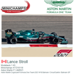 Modelauto 1:43 | Minichamps 417210118 | Aston Martin F1 AMR21 | Aston Martin Cognizant Formula One Team 2021 #18 Bahrain / Circuit Sakhir / Bahrain GP Modelauto 1:43 | Minichamps 417210118 | Aston Martin F1 AMR21 | Aston Martin Cognizant Formula One Team 2021 #18 Bahrain / Circuit Sakhir / Bahrain GP