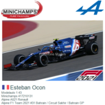 Modelauto 1:43 | Minichamps 417210131 | Alpine A521 Renault | Alpine F1 Team 2021 #31 Bahrain / Circuit Sakhir / Bahrain GP Modelauto 1:43 | Minichamps 417210131 | Alpine A521 Renault | Alpine F1 Team 2021 #31 Bahrain / Circuit Sakhir / Bahrain GP