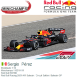Modelauto 1:18 | Minichamps 110210111 | Red Bull RB16B | Red Bull Racing 2021 #11 Bahrain / Circuit Sakhir / Bahrain GP Modelauto 1:18 | Minichamps 110210111 | Red Bull RB16B | Red Bull Racing 2021 #11 Bahrain / Circuit Sakhir / Bahrain GP