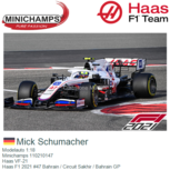 Modelauto 1:18 | Minichamps 110210147 | Haas VF-21 | Haas F1 2021 #47 Bahrain / Circuit Sakhir / Bahrain GP Modelauto 1:18 | Minichamps 110210147 | Haas VF-21 | Haas F1 2021 #47 Bahrain / Circuit Sakhir / Bahrain GP