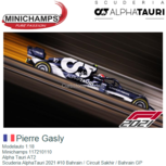 Modelauto 1:18 | Minichamps 117210110 | Alpha Tauri AT2 | Scuderia AlphaTauri 2021 #10 Bahrain / Circuit Sakhir / Bahrain GP Modelauto 1:18 | Minichamps 117210110 | Alpha Tauri AT2 | Scuderia AlphaTauri 2021 #10 Bahrain / Circuit Sakhir / Bahrain GP