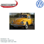Modelauto 1:18 | Minichamps 150057106 | Volkswagen 1200 Geel 1983 Modelauto 1:18 | Minichamps 150057106 | Volkswagen 1200 Geel 1983