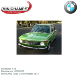 Modelauto 1:18 | Minichamps 155026206 | BMW 2002 Turbo Groen metallic 1973 Modelauto 1:18 | Minichamps 155026206 | BMW 2002 Turbo Groen metallic 1973