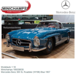 Modelauto 1:18 | Minichamps 180039035 | Mercedes Benz 300 SL Roadster (W198) Blue 1957 Modelauto 1:18 | Minichamps 180039035 | Mercedes Benz 300 SL Roadster (W198) Blue 1957