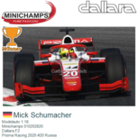Modelauto 1:18 | Minichamps 510202820 | Dallara F2 | Prema Racing 2020 #20 Russia Modelauto 1:18 | Minichamps 510202820 | Dallara F2 | Prema Racing 2020 #20 Russia