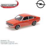 Modelauto 1:87 | Minichamps 870040120 | Opel Kadett Coupe Red 1973 Modelauto 1:87 | Minichamps 870040120 | Opel Kadett Coupe Red 1973