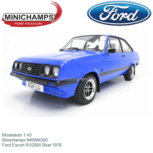 Modelauto 1:43 | Minichamps 940084300 | Ford Escort RS2000 Blue 1976 Modelauto 1:43 | Minichamps 940084300 | Ford Escort RS2000 Blue 1976