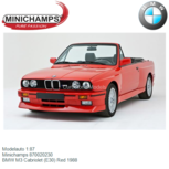 Modelauto 1:87 | Minichamps 870020230 | BMW M3 Cabriolet (E30) Red 1988 Modelauto 1:87 | Minichamps 870020230 | BMW M3 Cabriolet (E30) Red 1988