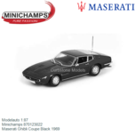 Modelauto 1:87 | Minichamps 870123022 | Maserati Ghibli Coupe Black 1969 Modelauto 1:87 | Minichamps 870123022 | Maserati Ghibli Coupe Black 1969