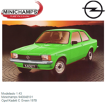 Modelauto 1:43 | Minichamps 940048101 | Opel Kadett C Green 1978 Modelauto 1:43 | Minichamps 940048101 | Opel Kadett C Green 1978