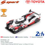 Modelauto 1:18 | Spark 18LM20 | Toyota TS050 Hybrid | Toyota Gazoo Racing 2020 #8 France / Le Mans 24 Hours Modelauto 1:18 | Spark 18LM20 | Toyota TS050 Hybrid | Toyota Gazoo Racing 2020 #8 France / Le Mans 24 Hours