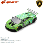 Modelauto 1:18 | Spark 18S527 | Lamborghini Huracán GT3 Evo | Squadra Corse 2018 #63 Modelauto 1:18 | Spark 18S527 | Lamborghini Huracán GT3 Evo | Squadra Corse 2018 #63
