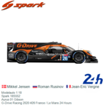 Modelauto 1:18 | Spark 18S552 | Aurus 01 Gibson | G-Drive Racing 2020 #26 France / Le Mans 24 Hours Modelauto 1:18 | Spark 18S552 | Aurus 01 Gibson | G-Drive Racing 2020 #26 France / Le Mans 24 Hours