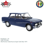 Modelauto 1:18 | CMR 18147BL | Alfa Romeo Giulia Nuova Super Dark Blue 1974 Modelauto 1:18 | CMR 18147BL | Alfa Romeo Giulia Nuova Super Dark Blue 1974