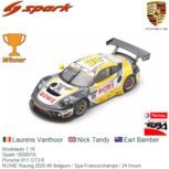 Modelauto 1:18 | Spark 18SB016 | Porsche 911 GT3 R | ROWE Racing 2020 #5 Belgium / Spa-Francorchamps / 24 Hours Modelauto 1:18 | Spark 18SB016 | Porsche 911 GT3 R | ROWE Racing 2020 #5 Belgium / Spa-Francorchamps / 24 Hours