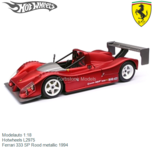 Modelauto 1:18 | Hotwheels L2975 | Ferrari 333 SP Rood metallic 1994 Modelauto 1:18 | Hotwheels L2975 | Ferrari 333 SP Rood metallic 1994