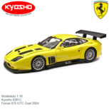Modelauto 1:18 | Kyosho 8391C | Ferrari 575 GTC Geel 2004 Modelauto 1:18 | Kyosho 8391C | Ferrari 575 GTC Geel 2004