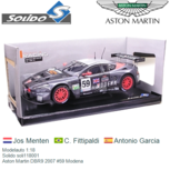 Modelauto 1:18 | Solido soli118001 | Aston Martin DBR9 2007 #59 Modena Modelauto 1:18 | Solido soli118001 | Aston Martin DBR9 2007 #59 Modena