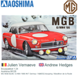 Bouwpakket 1:24 | Aoshima 06126 | MG MGB BLMC G.HM4 1966 #47 Germay / Nürburgring / Marathon de la Route Bouwpakket 1:24 | Aoshima 06126 | MG MGB BLMC G.HM4 1966 #47 Germay / Nürburgring / Marathon de la Route