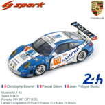 Modelauto 1:43 | Spark S3422 | Porsche 911 997 GT3 RSR | Larbre Competition 2011 #70 France / Le Mans 24 Hours Modelauto 1:43 | Spark S3422 | Porsche 911 997 GT3 RSR | Larbre Competition 2011 #70 France / Le Mans 24 Hours