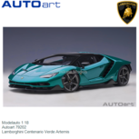 Modelauto 1:18 | Autoart 79202 | Lamborghini Centenario Verde Artemis Modelauto 1:18 | Autoart 79202 | Lamborghini Centenario Verde Artemis