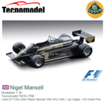Modelauto 1:18 | Tecnomodel TM18-170B | Lotus 87 Ford John Player Special 1981 #12 USA / Las Vegas / US Grand Prix Modelauto 1:18 | Tecnomodel TM18-170B | Lotus 87 Ford John Player Special 1981 #12 USA / Las Vegas / US Grand Prix