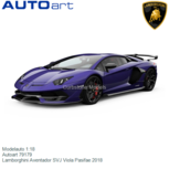 Modelauto 1:18 | Autoart 79179 | Lamborghini Aventador SVJ Viola Pasifae 2018 Modelauto 1:18 | Autoart 79179 | Lamborghini Aventador SVJ Viola Pasifae 2018