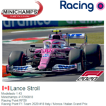 Modelauto 1:43 | Minichamps 417200818 | Racing Point RP20 | Racing Point F1 Team 2020 #18 Italy / Monza / Italian Grand Prix Modelauto 1:43 | Minichamps 417200818 | Racing Point RP20 | Racing Point F1 Team 2020 #18 Italy / Monza / Italian Grand Prix