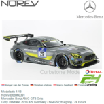 Modelauto 1:18 | Norev B66960391 | Mercedes Benz AMG GT3 Grijs | Grey / Metallic 2016 #29 Germany / Nürburgring / 24 Hours Modelauto 1:18 | Norev B66960391 | Mercedes Benz AMG GT3 Grijs | Grey / Metallic 2016 #29 Germany / Nürburgring / 24 Hours