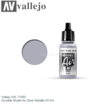 | Vallejo VAL 71063 | Acryllak Model Air Zilver Metallic #17ml | Vallejo VAL 71063 | Acryllak Model Air Zilver Metallic #17ml