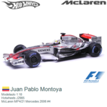 Modelauto 1:18 | Hotwheels J2985 | McLaren MP4/21 Mercedes 2006 #4 Modelauto 1:18 | Hotwheels J2985 | McLaren MP4/21 Mercedes 2006 #4