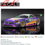 Decalset 1:24 | SK Decals SK24097 | Decalset Mercedes Benz AMG GT3 | Riley Motorsport 2019 #33 USA / Daytona / 12 Hours Decalset 1:24 | SK Decals SK24097 | Decalset Mercedes Benz AMG GT3 | Riley Motorsport 2019 #33 USA / Daytona / 12 Hours