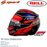 Helm 1:5 | Spark 5HF058 | Bell Helmet | Scuderia Alfa Romeo 2021 #7 Helm 1:5 | Spark 5HF058 | Bell Helmet | Scuderia Alfa Romeo 2021 #7