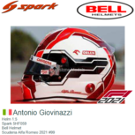 Helm 1:5 | Spark 5HF059 | Bell Helmet | Scuderia Alfa Romeo 2021 #99 Helm 1:5 | Spark 5HF059 | Bell Helmet | Scuderia Alfa Romeo 2021 #99
