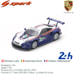 Modelauto 1:64 | Spark Y121 | Porsche 911 GT3 RSR LMGTE_PRO | Porsche GT Team 2018 #91 France / Le Mans 24 Hours Modelauto 1:64 | Spark Y121 | Porsche 911 GT3 RSR LMGTE_PRO | Porsche GT Team 2018 #91 France / Le Mans 24 Hours