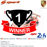 Modelauto 1:12 | Spark 12S012 | Porsche 911 GT3 RSR | Porsche GT Team 2018 #92 France / Le Mans 24 Hours Modelauto 1:12 | Spark 12S012 | Porsche 911 GT3 RSR | Porsche GT Team 2018 #92 France / Le Mans 24 Hours