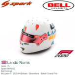 Helm 1:5 | Spark 5HF052 | Bell Helmet | McLaren F1 2020 #4 Britain / Silverstone / British Grand Prix Helm 1:5 | Spark 5HF052 | Bell Helmet | McLaren F1 2020 #4 Britain / Silverstone / British Grand Prix