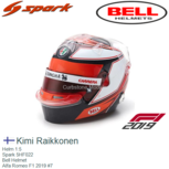 Helm 1:5 | Spark 5HF022 | Bell Helmet | Alfa Romeo F1 2019 #7 Helm 1:5 | Spark 5HF022 | Bell Helmet | Alfa Romeo F1 2019 #7